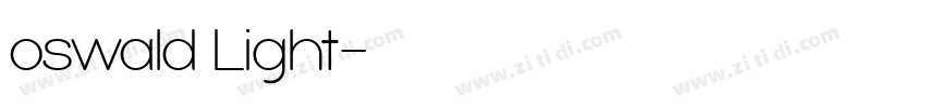 0swald Light字体转换